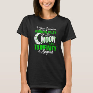 Zerebralparese-Bewusstsein grüner Mond T-Shirt
