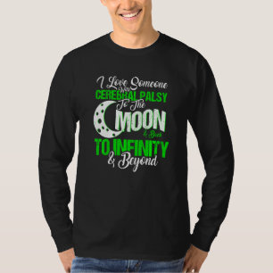 Zerebralparese-Bewusstsein grüner Mond T-Shirt