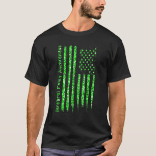Zerebralparese-Bewusstseinsmonat Amerikanische Fla T-Shirt