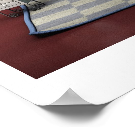 Zeremonialkatzen II (Katze Nr. 4) Poster (Ecke)