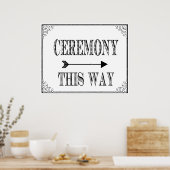 Zeremonie auf diese Weise direktes Zeichen für Hoc Poster (Küche)