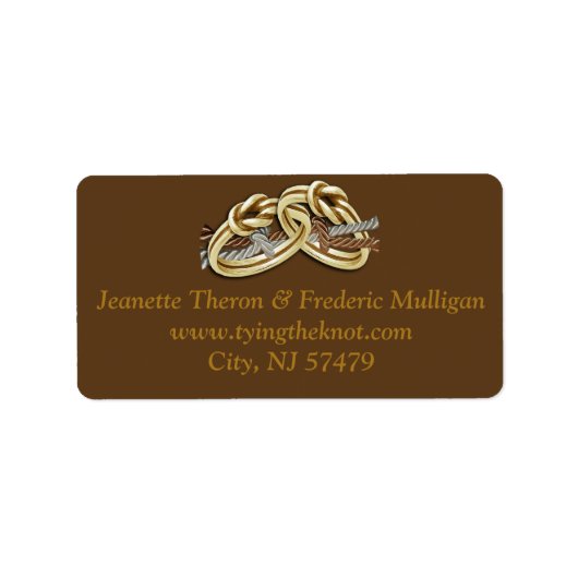 Zeremonie bearbeiten - Die Knotenmarken binden Adressaufkleber (Vorne)