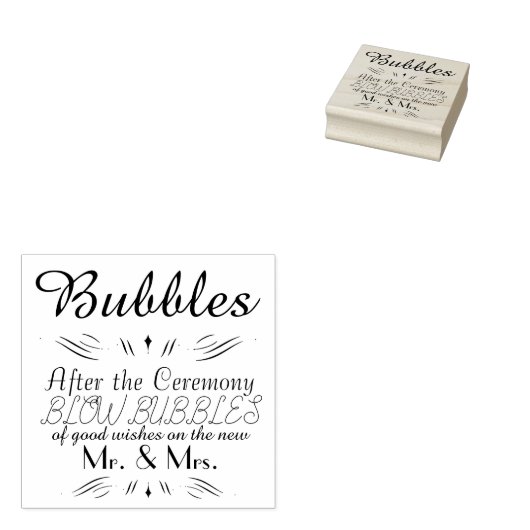 Zeremonie Bubbles Rubber Briefmarke Gummistempel (Stempel)