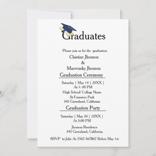 Zeremonie der Abschlüsse 2023 Ankündigung (Vorderseite)