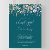 Zeremonie der Grün-Wildblume in Multicolor Poster