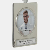 Zeremonie der weißen Fotos Banner-Ornament Silber (Rechts)