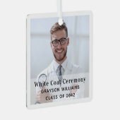 Zeremonie der weißen Fotos Ornament Aus Metall (Vorderseite Rechts)