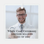 Zeremonie der weißen Fotos Ornament Aus Metall (Rückseite)