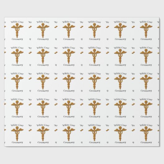 Zeremonie der weißen Matte Gold Medizin, kundenspe Geschenkpapier (Flach)