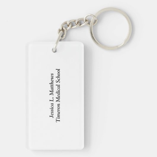 Zeremonie der weißen Matte Gold Medizin, kundenspe Schlüsselanhänger (Rückseite)