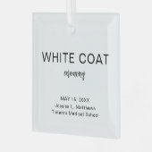 Zeremonie der weißen Matte Gold Medizin, Rundgesch Ornament Aus Glas (Vorderseite links)