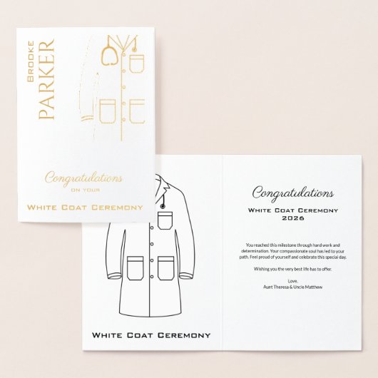 Zeremonie der weißen Matte Herzlichen Glückwunsch Folienkarte (Anzeige)