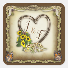 Zeremonie des Handhelds - Den Knoten binden Quadratischer Aufkleber