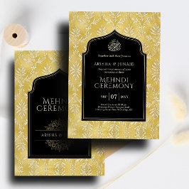 Zeremonie des Islamischen Königs Golden Damask Einladung