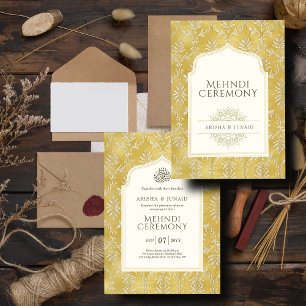 Zeremonie des Islamischen Königs Golden Damask Einladung