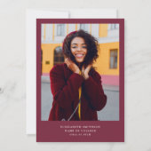 Zeremonie des modernen Maroon-Abschlusses Einladung (Rückseite)