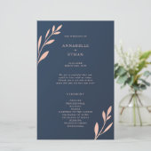 Zeremonie des Programms "Navy and Pink Geometric F (Stehend Vorderseite)