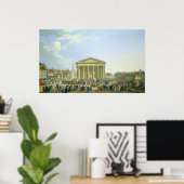 Zeremonie des Verlegens des ersten Steins Poster (Heimbüro)