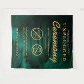 Zeremonie "Emerald Green & Gold Backdrop" Wandteppich (Vorderseite (Horizontal))