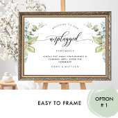 Zeremonie Eukalyptus Greenery Sign Poster