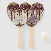 Zeremonie Fan | Wisteria Masquerade Wedding Progra Fächer (Vorne und Hinten)