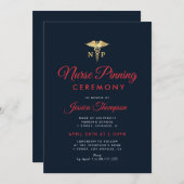 Zeremonie für das blaue Nurse der modernen Marine Einladung (Vorne/Hinten)