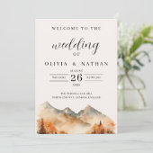 Zeremonie für das Herbstbergsprogramm Einladung (Stehend Vorderseite)