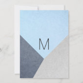 Zeremonie für den Abschluss "Blue and Gray Geo Tri Einladung (Rückseite)