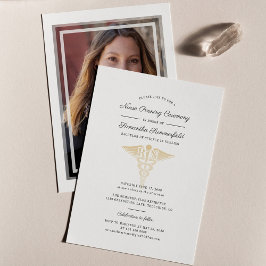 Zeremonie für den Abschluss eines modernen Kranken Einladung