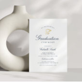 Zeremonie für den blauen und weißen Abschluss Einladung