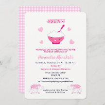 Zeremonie für den ersten Reis Annaprashan