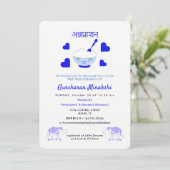 Zeremonie für den ersten Reis Annaprashan Einladung (Stehend Vorderseite)