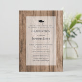 Zeremonie für den rustikalen industriellen Abschlu Einladung (Stehend Vorderseite)