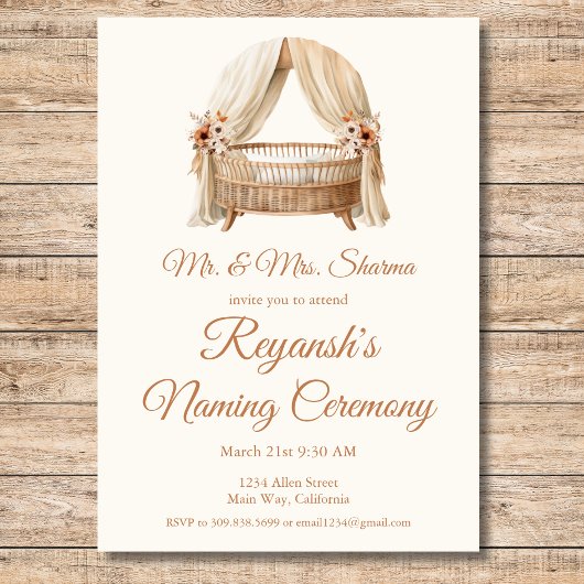 Zeremonie für die Benennung von Baby Girl oder Boy Einladung