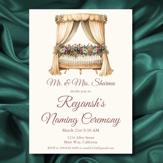 Zeremonie für die Benennung von Baby Girl oder Boy Einladung