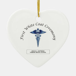 Zeremonie für die Pflege des ersten weißen Coats Keramik Ornament