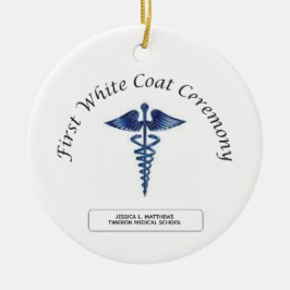 Zeremonie für die Pflege des ersten weißen Coats Keramik Ornament