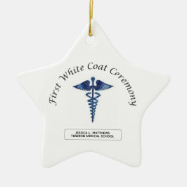 Zeremonie für die Pflege des ersten weißen Coats Keramik Ornament