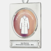 Zeremonie für die White Coat Rosegold Banner-Ornament Silber (Links)