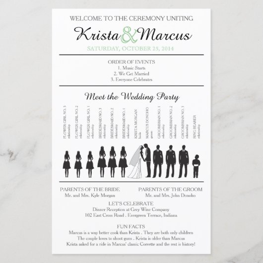 Zeremonie für einfache Silhouetten (Vorderseite)