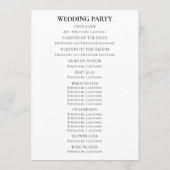 Zeremonie für Herbstausbrüche bei der Hochzeit im  Programm (Rückseite)