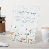 Zeremonie für lebendige Wildblume ohne Stecker Sockelschild (In SItu)