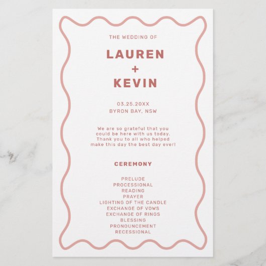 Zeremonie für Rosa und Weiße Grenze (Vorderseite)