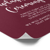 Zeremonie für String Lights Burgundy ohne Plug Poster (Ecke)