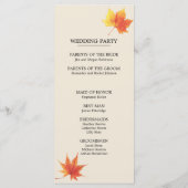 Zeremonie für Wasserfarben Herbst Programm (Rückseite)