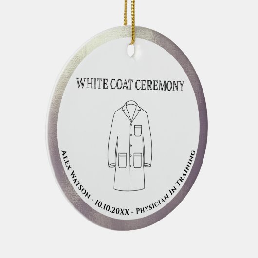 Zeremonie für Weißwolle Arzt Mit Monogramm Keramik Ornament (Rechts)