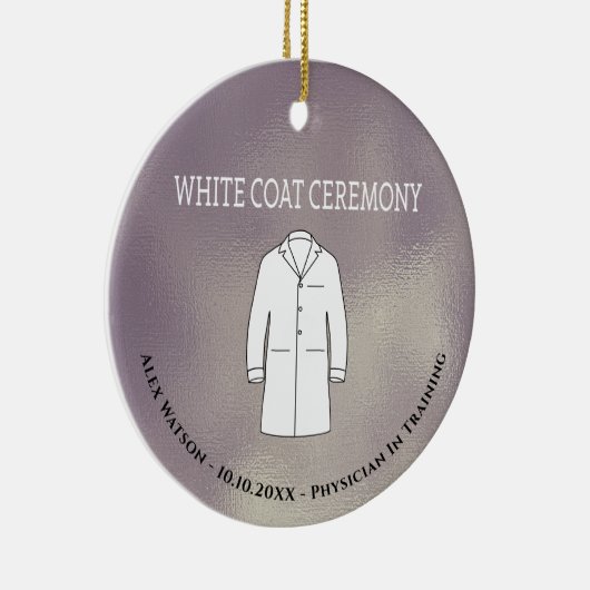 Zeremonie für Weißwolle Ärztlicher Arzt Mit Monogr Keramik Ornament (Rechts)