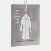 Zeremonie für Weißwolle Keepake Zahnärztin Ornament Aus Glas (Vorderseite Rechts)