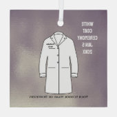 Zeremonie für Weißwolle Keepake Zahnärztin Ornament Aus Glas (Rückseite)