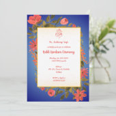 Zeremonie Haldi Kumkum Einladung (Stehend Vorderseite)